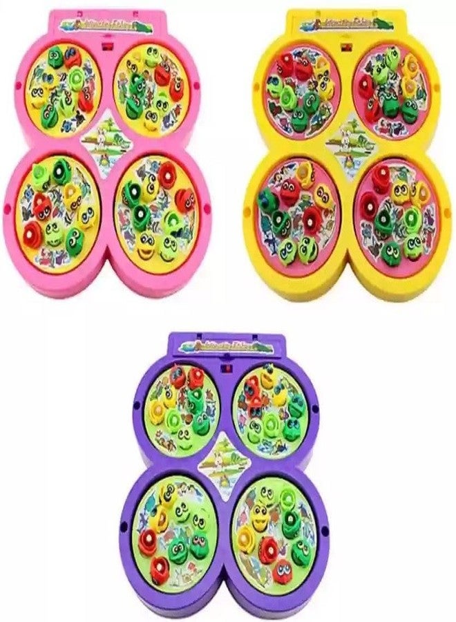 Crazy Buy CrazyBuy Fishing and Catching Game Toy Set with Music for Kids Party & Fun Games (Blue, Pink, Purple, Yellow) - Image 5